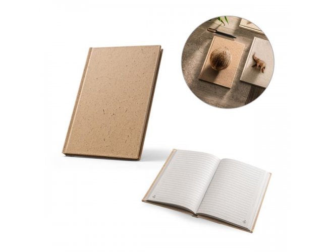 Caderno a5 em material reciclado personalizado