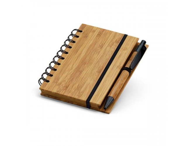 Caderno de bambu personalizado