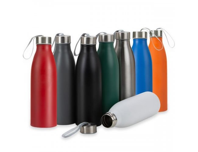 Garrafa inox 750ml com ala de nylon