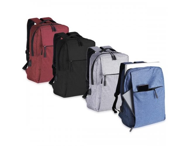 Mochila de nylon usb 21 litros