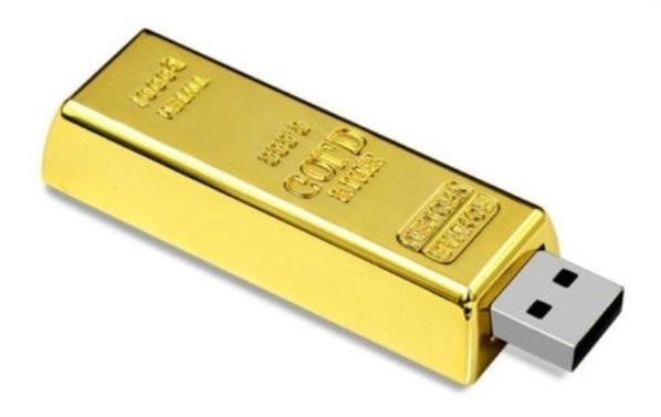 Pen drive barra de ouro personalizado