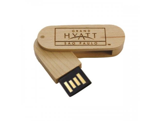 Pen drive de bambu personalizado