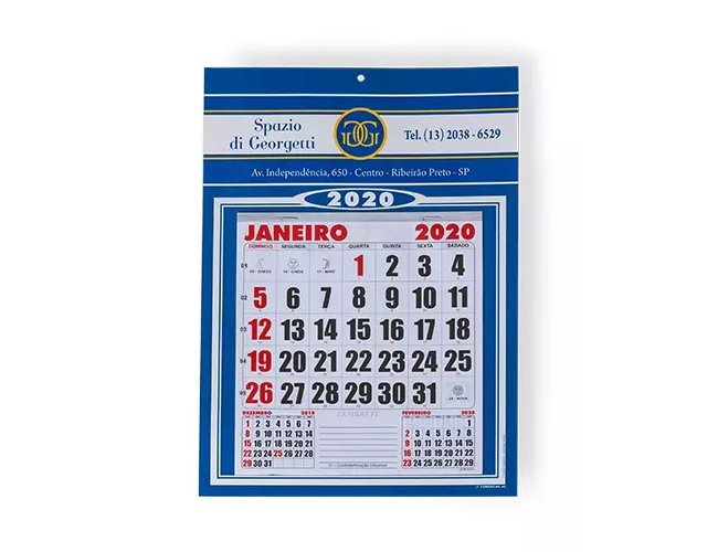 Calendrio de Parede Personalizado