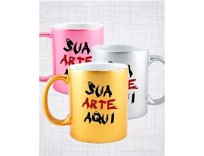 Caneca de Porcelana Colorida Personalizada