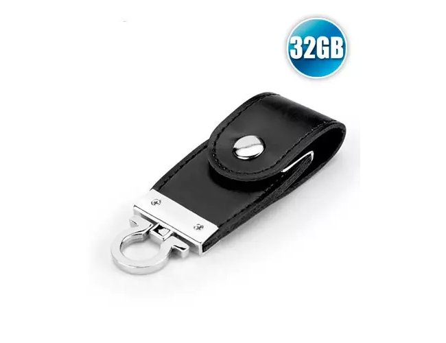 Pen drive 32gb de Couro Personalizado