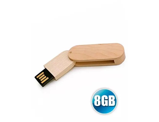 Pen drive 8 GB Ecolgico Giratrio para Brindes