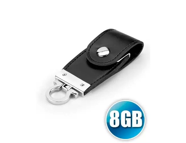 Pen drive Chaveiro 8 gb em Couro