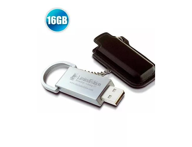 Pen drive com Capa de couro para Brindes