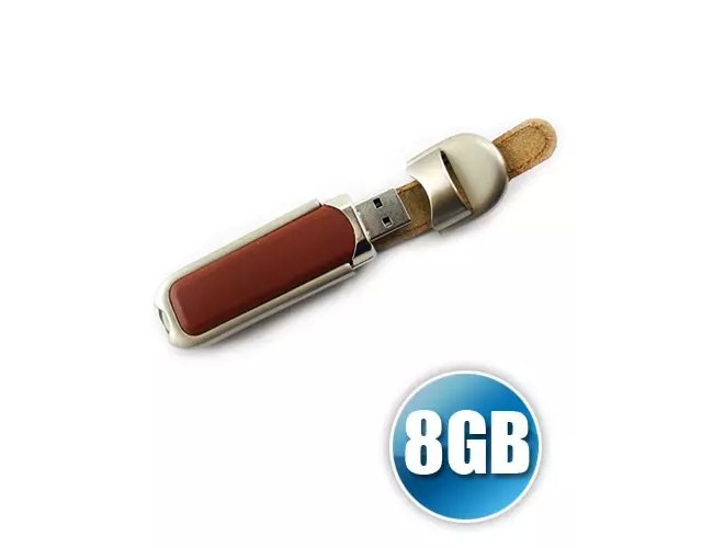 Pen drive de couro 8GB Personalizado