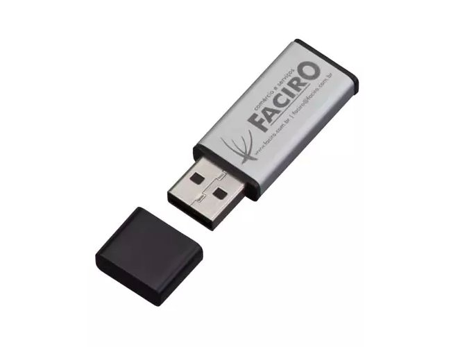 Pen drive em Alumnio com Tampa