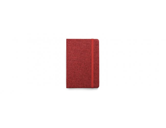 Caderneta Para Anotaes Pautada - 21X14 Cm - Capa Em Poliester Vermelho