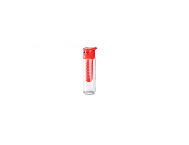 Squeeze Plstico Com Infusor Transparente/Vermelho - 750Ml