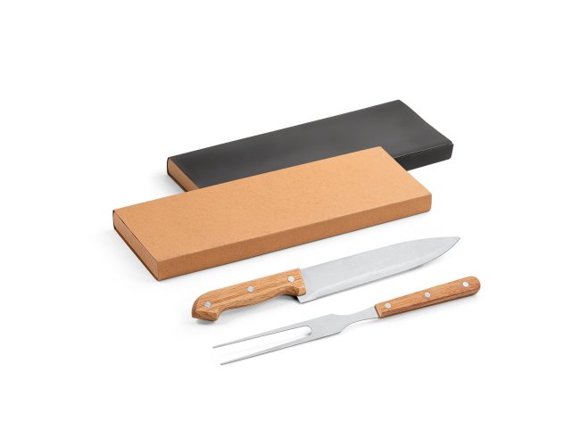 Kit Churrasco em Caixa Kraft com 2 Utenslios