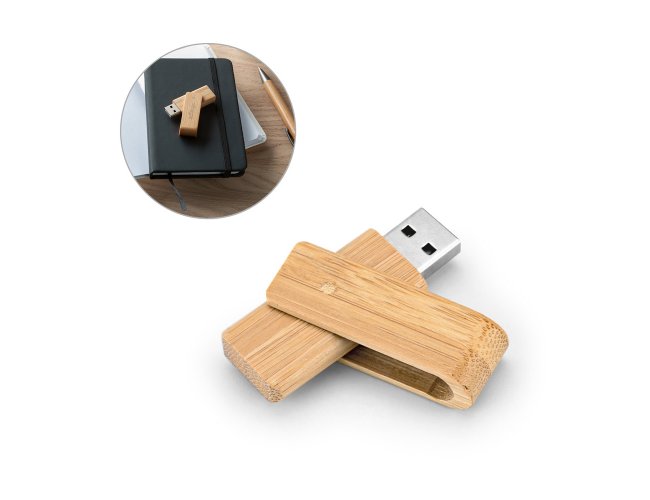 ATALLA 8GB. Pen drive em bambu 8GB