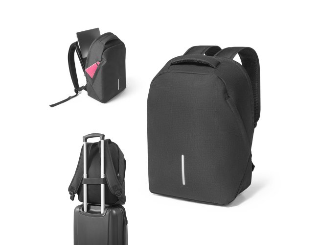 AUCKLAND. Mochila com sistema antiroubo para notebook em 600D e ripstop 15.6