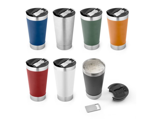 HALPERT LID. Copo trmico de viagem em ao inox 630 mL