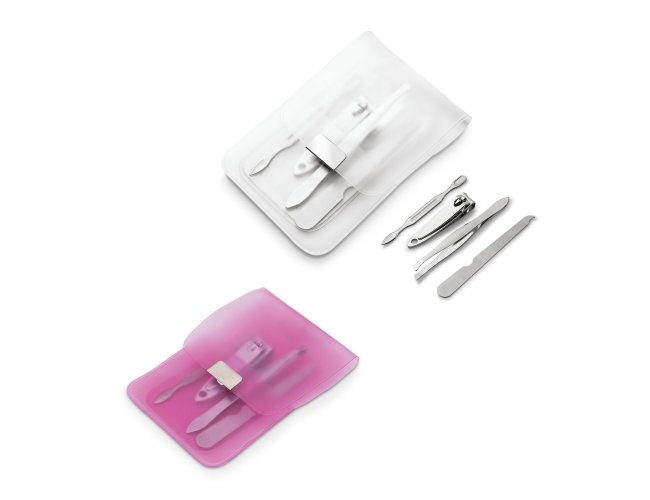 LOPEZ. Kit de manicure de 4 peas para manicure em bolsa de PVC