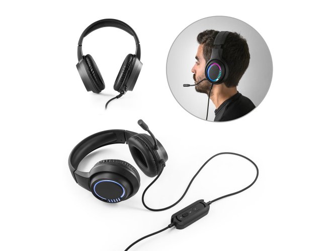 THORNE HEADSET RGB. Fones de ouvidos para jogos com microfone de alta qualidade incorporado com luzes RGB