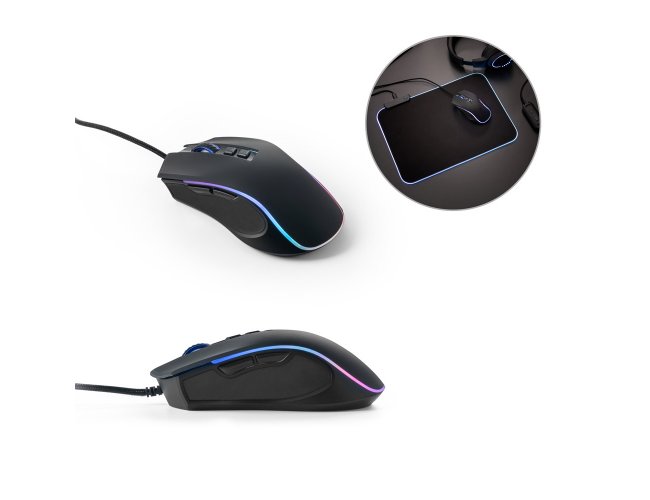 THORNE MOUSE RGB. Mouse para jogos em ABS com acabamento em borracha