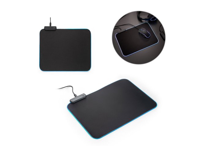 THORNE MOUSEPAD RGB. Tapete para jogos em polister com base antiderrapante em borracha